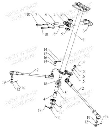 Direction HYTRACK Pièces Quad HY610S 4x4