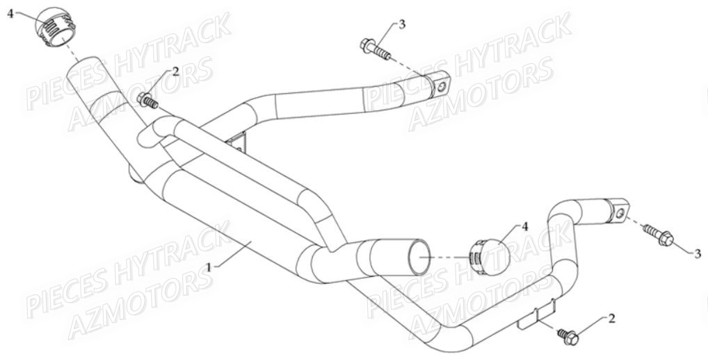 Pare Buffle HYTRACK Pièces Quad HY610S 4x4
