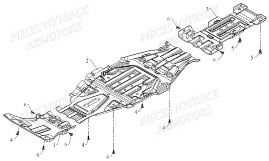 Plaques De Protection HYTRACK Pièces Quad HY610S 4x4