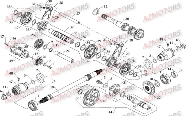 TRANSMISSION HYTRACK Pièces Quad HY610 4x4