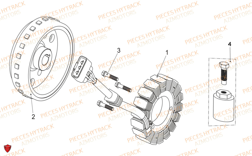 Alternateur HYTRACK Pièces Quad HY650X EPS 4x4