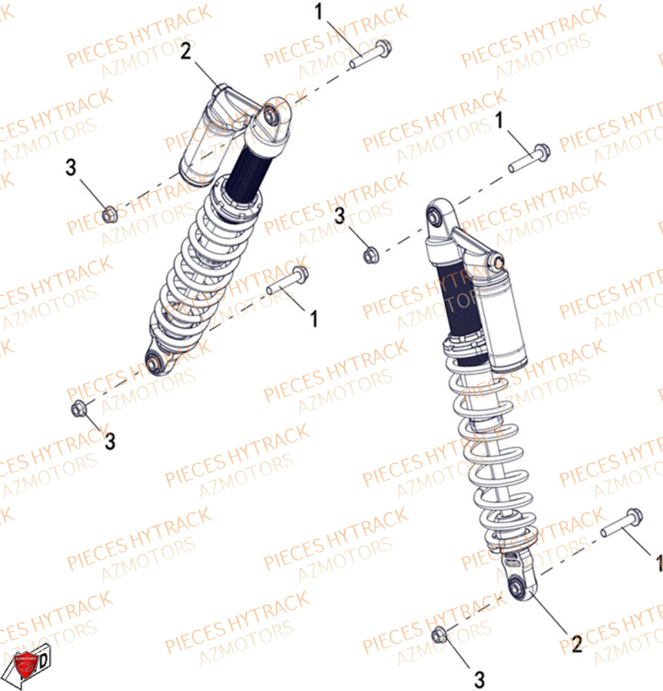 Amortisseurs Avant HYTRACK Pièces Quad HY650X EPS 4x4
