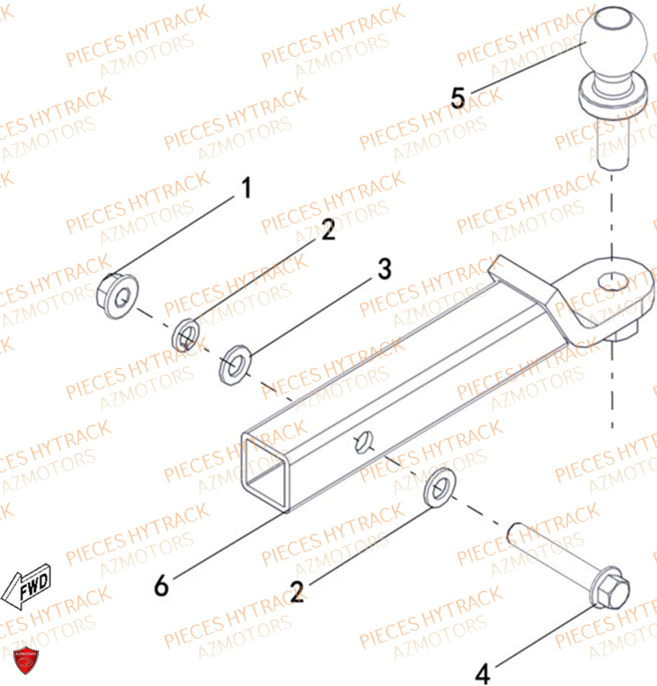 Attelage Option HYTRACK Pièces Quad HY650X EPS 4x4