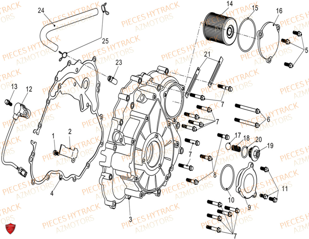 Cache Carter Gauche HYTRACK Pièces Quad HY650X EPS 4x4