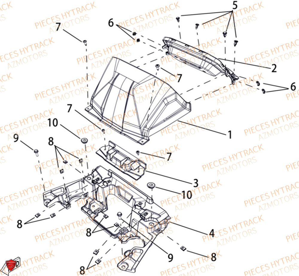 Caches Compteur HYTRACK Pièces Quad HY650X EPS 4x4
