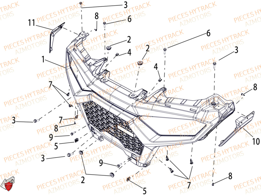 Calandre HYTRACK Pièces Quad HY650X EPS 4x4