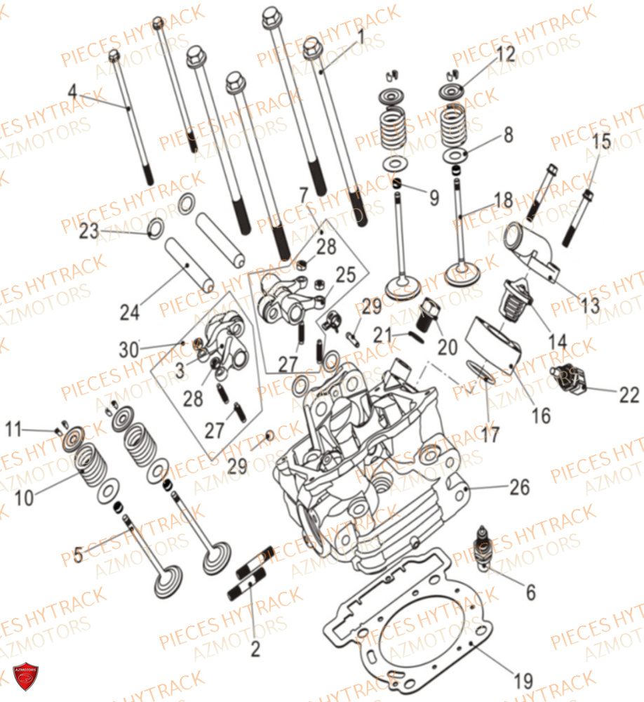 Culasse HYTRACK Pièces Quad HY650X EPS 4x4