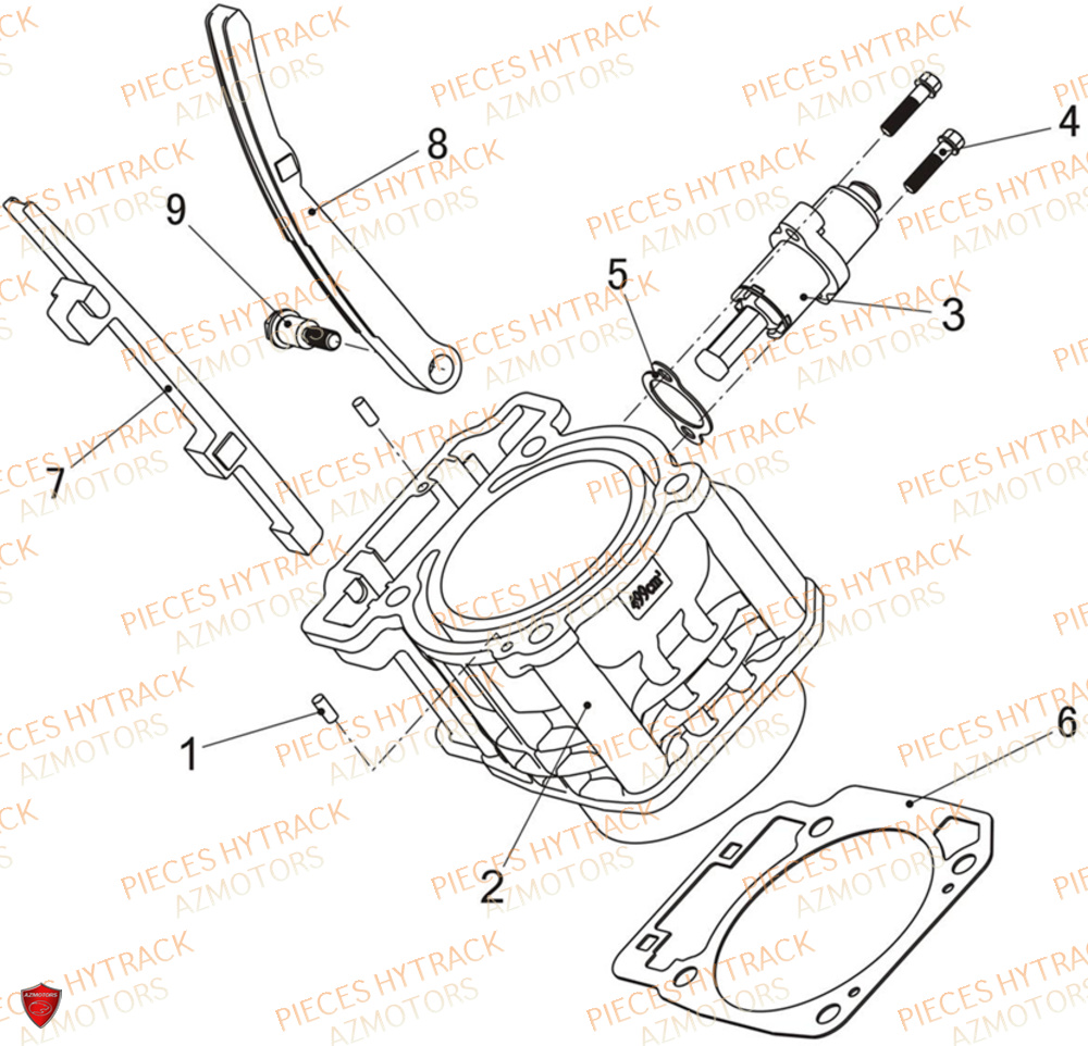 Cylindre HYTRACK Pièces Quad HY650X EPS 4x4