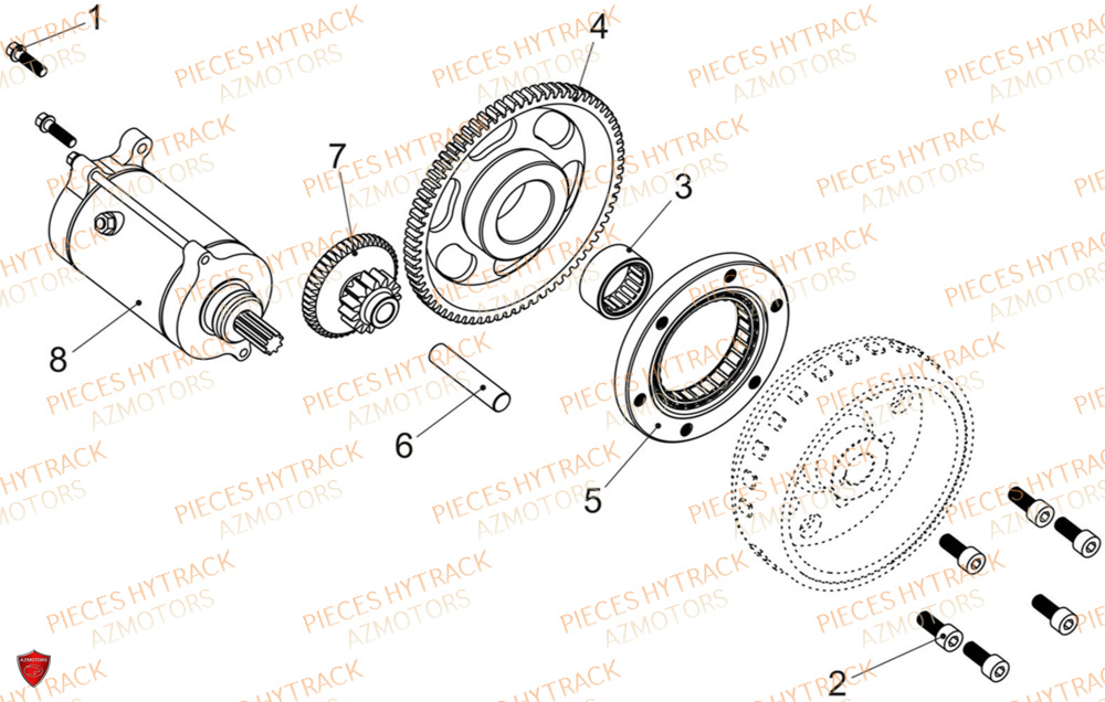Demarreur HYTRACK Pièces Quad HY650X EPS 4x4