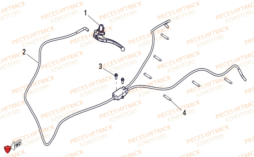 Frein De Parc HYTRACK Pièces Quad HY650X EPS 4x4