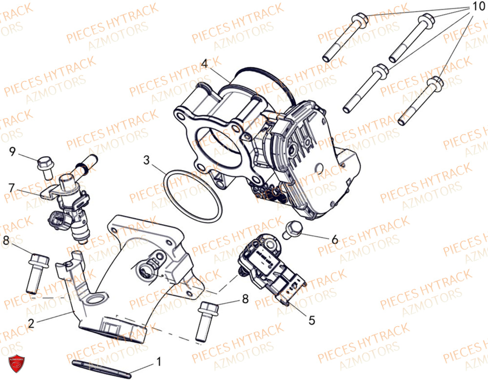 Injection HYTRACK Pièces Quad HY650X EPS 4x4
