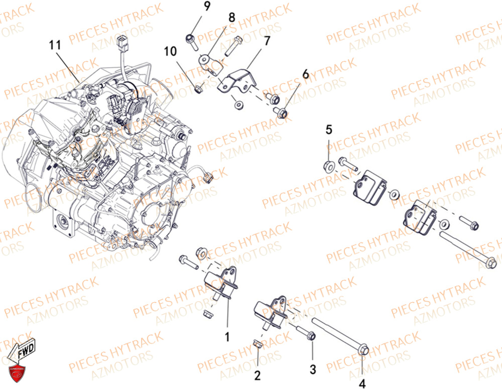Moteur HYTRACK Pièces Quad HY650X EPS 4x4