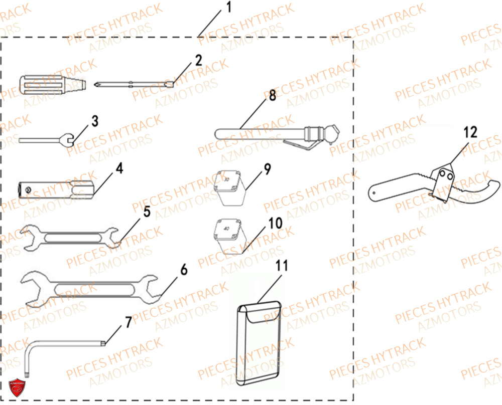 Outils HYTRACK Pièces Quad HY650X EPS 4x4