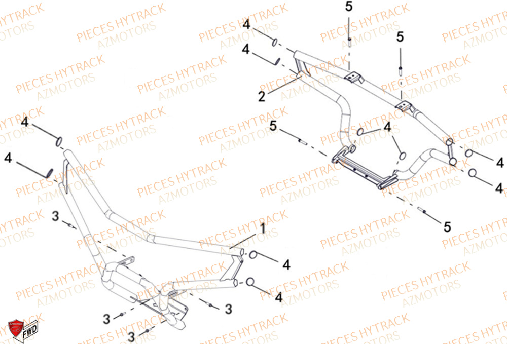 Pare Chocs Avant HYTRACK Pièces Quad HY650X EPS 4x4