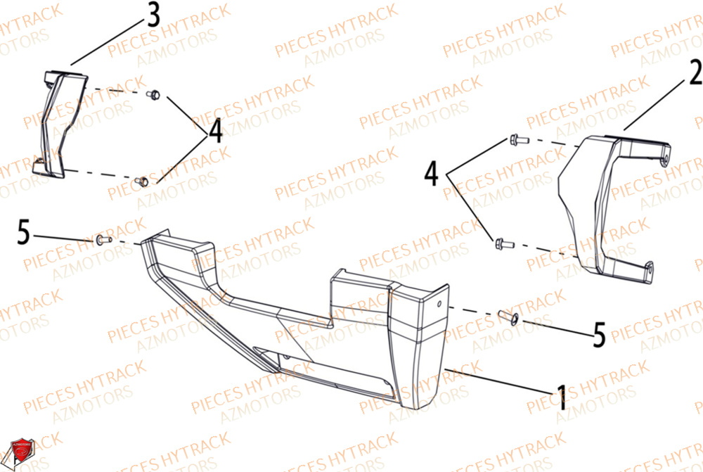 Plaque De Protection Avant HYTRACK Pièces Quad HY650X EPS 4x4