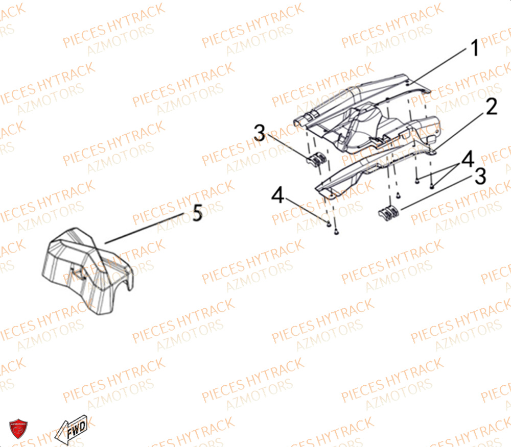 Plaques De Protection HYTRACK Pièces Quad HY650X EPS 4x4