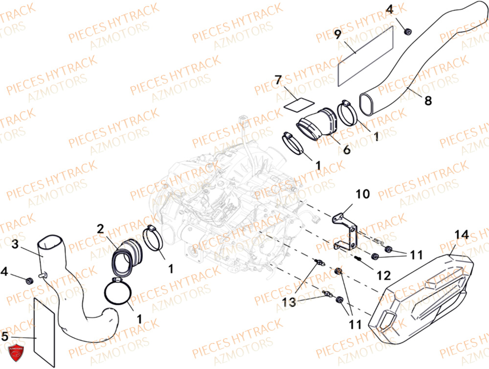 Prises D Air HYTRACK Pièces Quad HY650X EPS 4x4