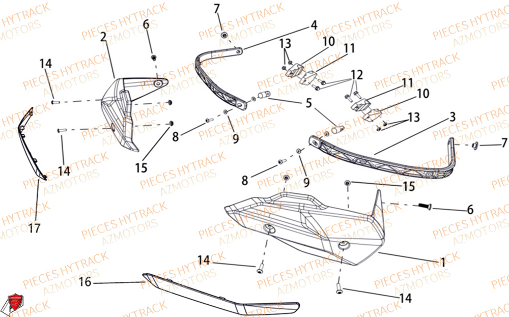 Protege Main Option HYTRACK Pièces Quad HY650X EPS 4x4