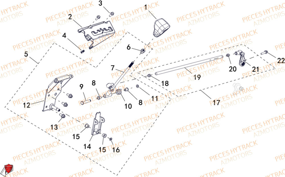 Selecteur De Vitesses HYTRACK Pièces Quad HY650X EPS 4x4