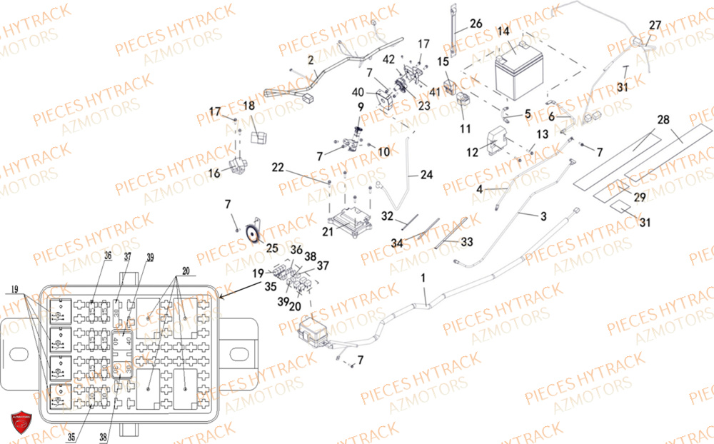 Systeme Electrique HYTRACK Pièces Quad HY650X EPS 4x4