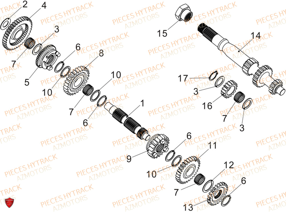 Transmission I HYTRACK Pièces Quad HY650X EPS 4x4