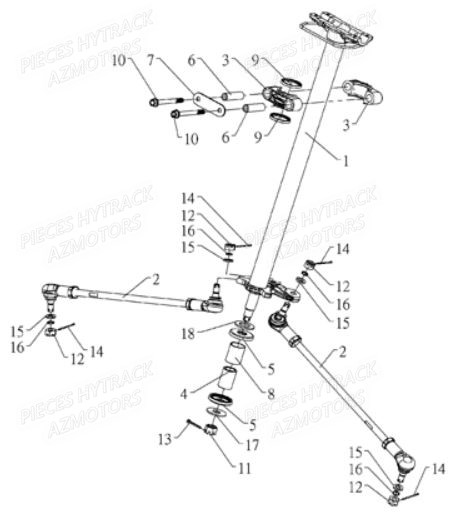 Direction HYTRACK Pièces Quad HY700-Av2010 