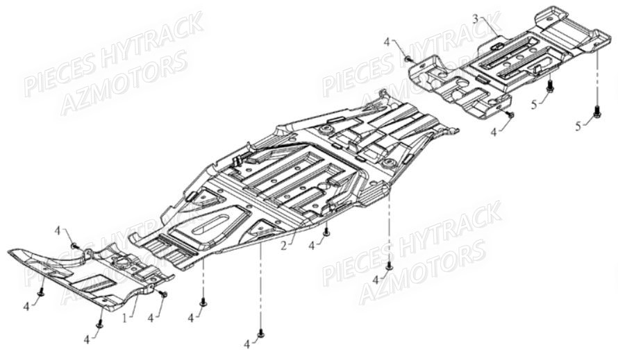 Plaques De Protection HYTRACK Pièces Quad HY700-Av2010 