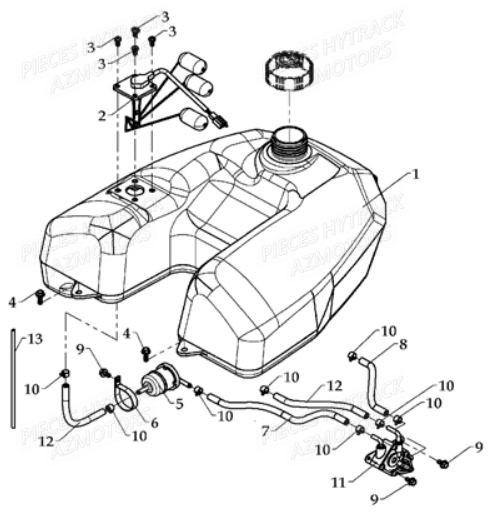 Reservoir HYTRACK Pièces Quad HY700-Av2010 