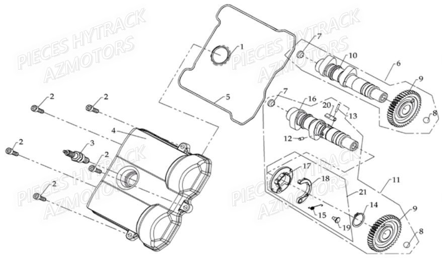 Arbre A Cames HYTRACK Pièces Quad HY700-en 2010 