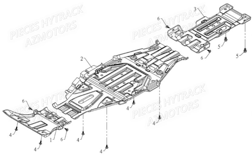 Plaques De Protection HYTRACK Pièces Quad HY700-en 2010 