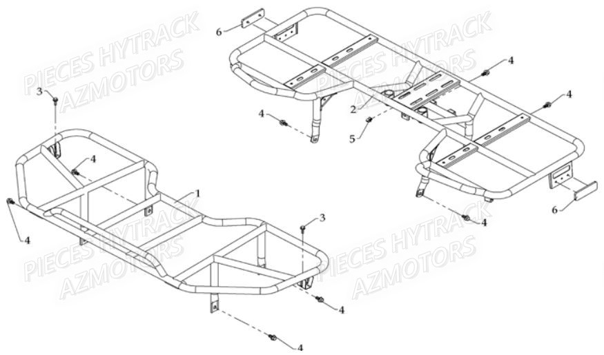 Porte Bagages HYTRACK Pièces Quad HY700-en 2010 