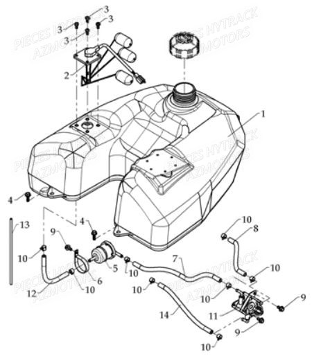 Reservoir HYTRACK Pièces Quad HY700-en 2010 