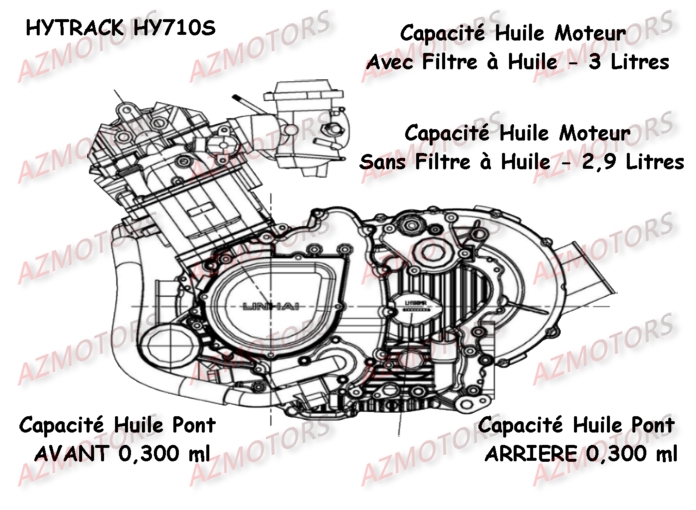 1_CAPACITE_HUILE_HY710S HYTRACK Pièces Quad HY710S 4x4