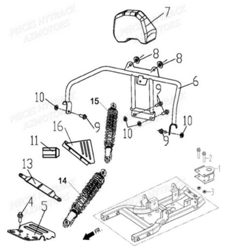 Accessoires HYTRACK Pièces Quad HY710S 4x4 