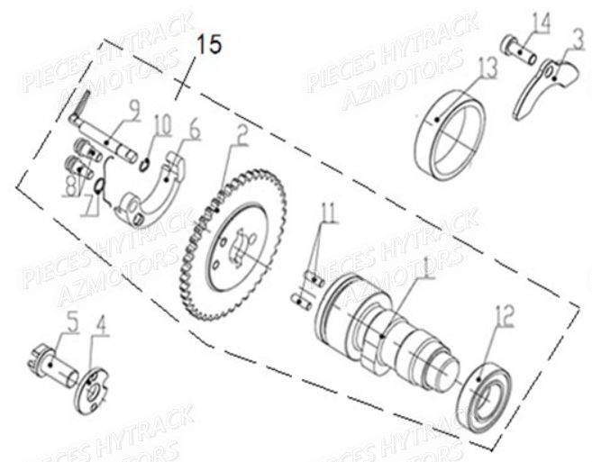 Arbre A Cames HYTRACK Pièces Quad HY710S 4x4 