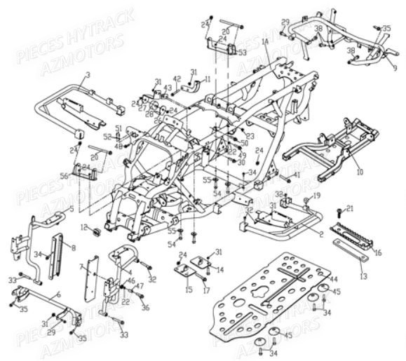 Chassis HYTRACK Pièces Quad HY710S 4x4 