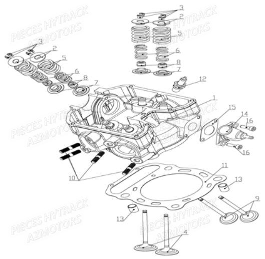 Culasse HYTRACK Pièces Quad HY710S 4x4 