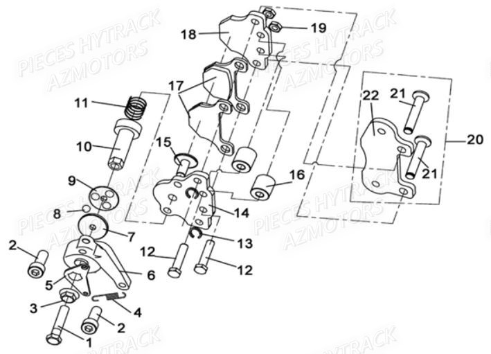 Etrier De Frein De Parc HYTRACK Pièces Quad HY710S 4x4 