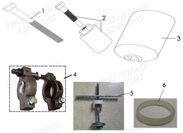 Outils HYTRACK Pièces Quad HY710S 4x4 