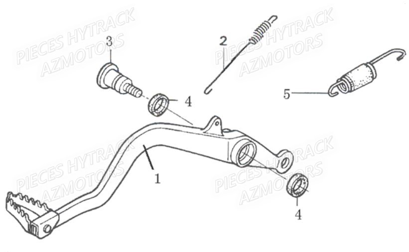 Pedale De Frein HYTRACK Pièces Quad HY710S 4x4 