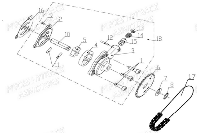 Pompe A Huile HYTRACK Pièces Quad HY710S 4x4 