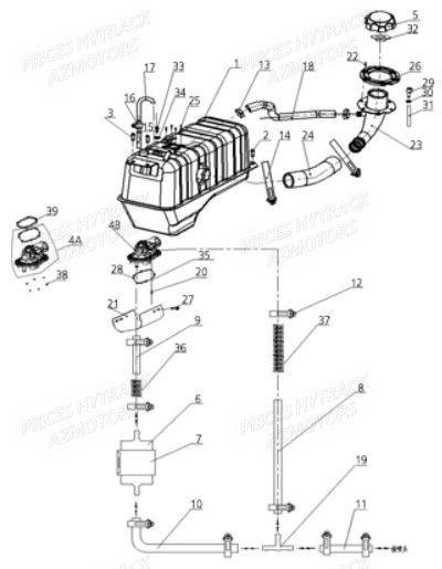 Reservoir HYTRACK Pièces Quad HY710S 4x4 