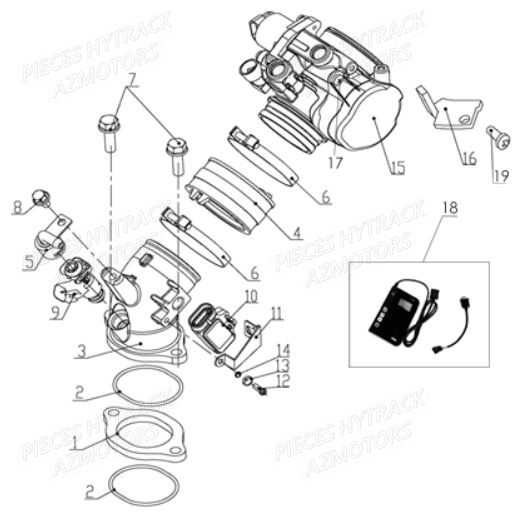 Systeme D Injection HYTRACK Pièces Quad HY710S 4x4 
