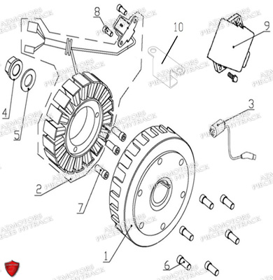 ALTERNATEUR HYTRACK Pièces Quad HY740STL EPS