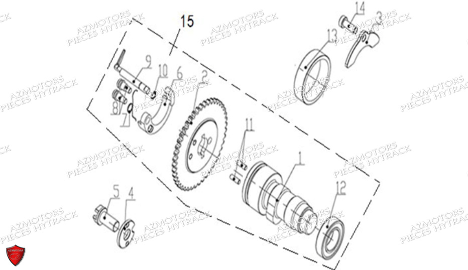 Arbre A Cames HYTRACK Pièces Quad HY740STL EPS