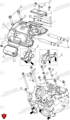 Cache Culbuteurs HYTRACK Pièces Quad HY740STL EPS