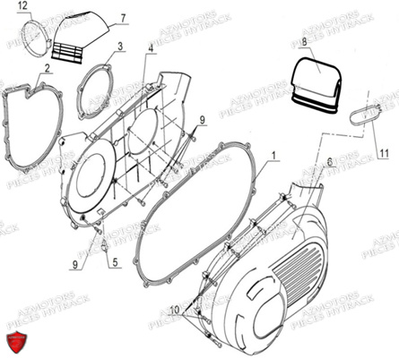 CACHE_VARIATEUR HYTRACK Pièces Quad HY740STL EPS