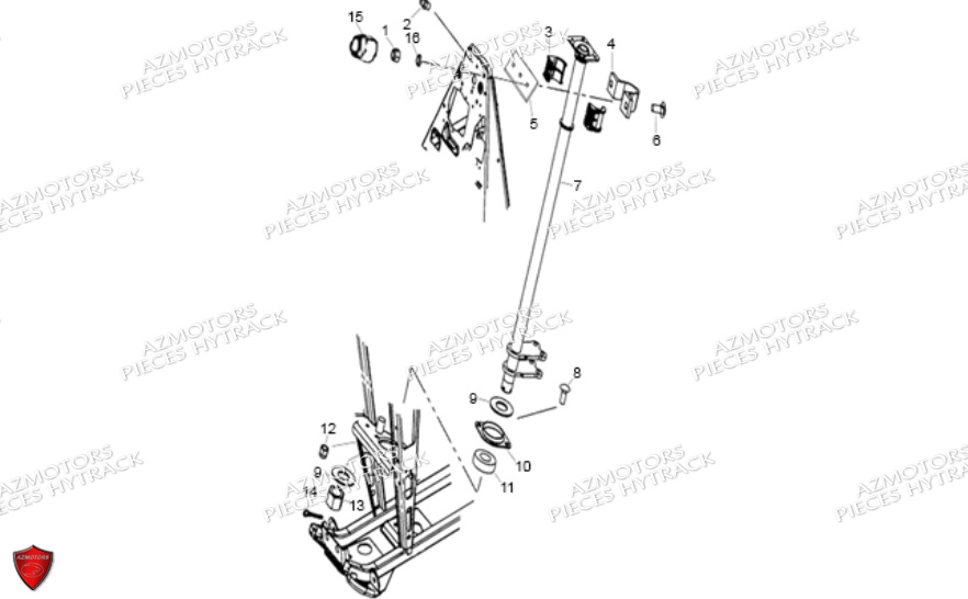 COLONNE_DE_DIRECTION HYTRACK Pièces Quad HY740STL EPS