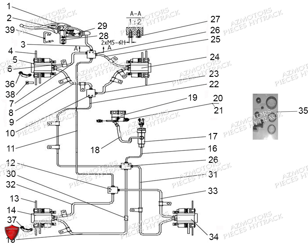 ENSEMBLE_DE_FREINAGE HYTRACK Pièces Quad HY740STL EPS