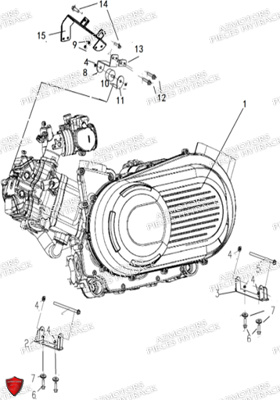 Ensemble Moteur Support Moteur HYTRACK Pièces Quad HY740STL EPS